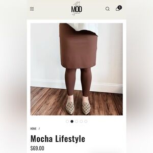MOD LW Brown Athletic Skirt with Leggings